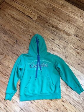 Cabela's Green and Navy Fleece-Lined Pullover Hoodie